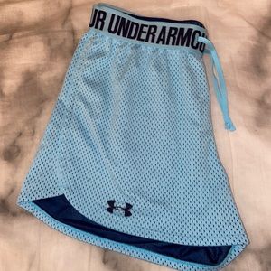Under Armour running shorts // sky blue
